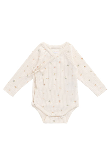 Organic Cotton Pointelle Marina Bodysuit - Sweet Magnolia Simple