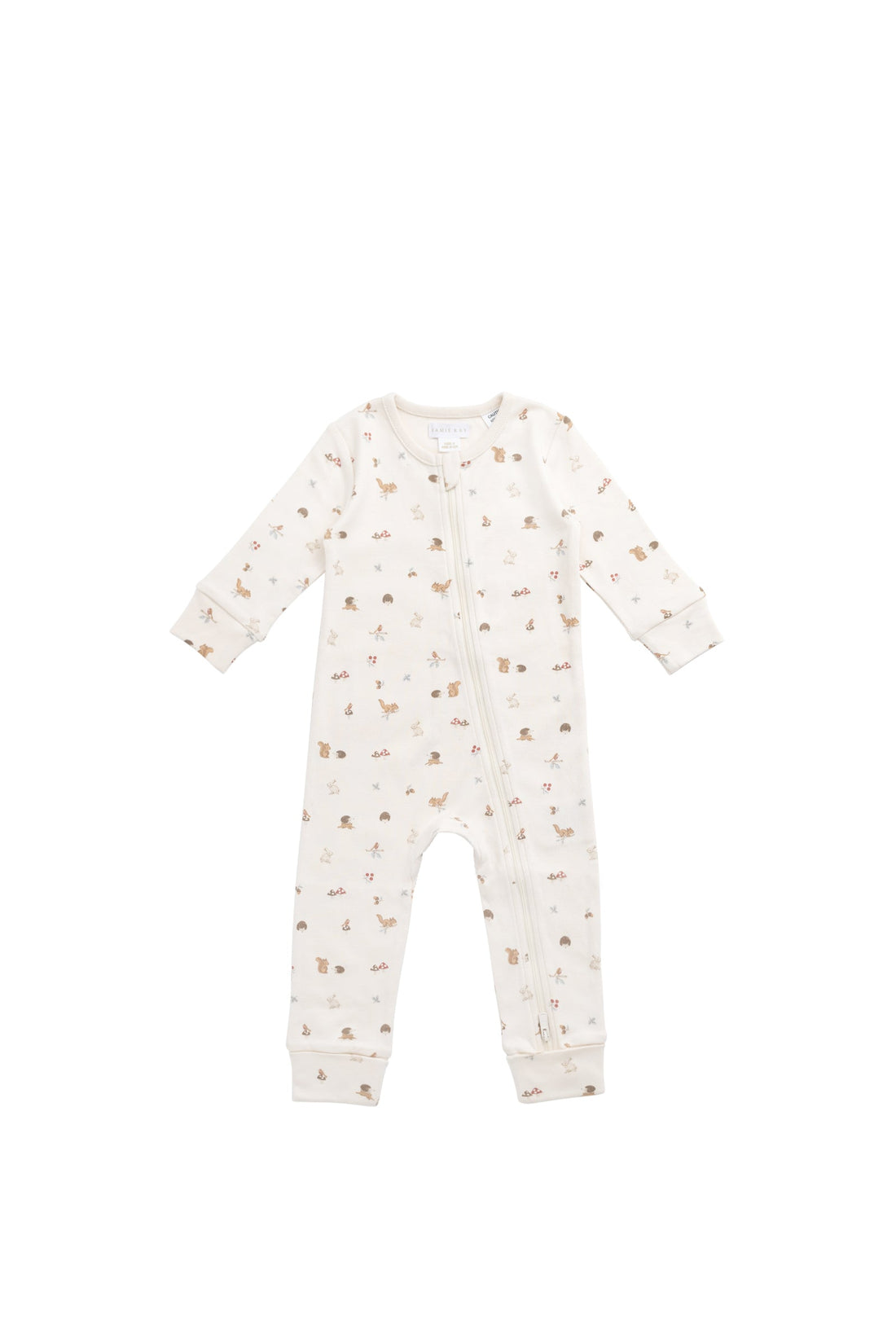 Organic Cotton Reese Zip Onepiece - Forest Gathering