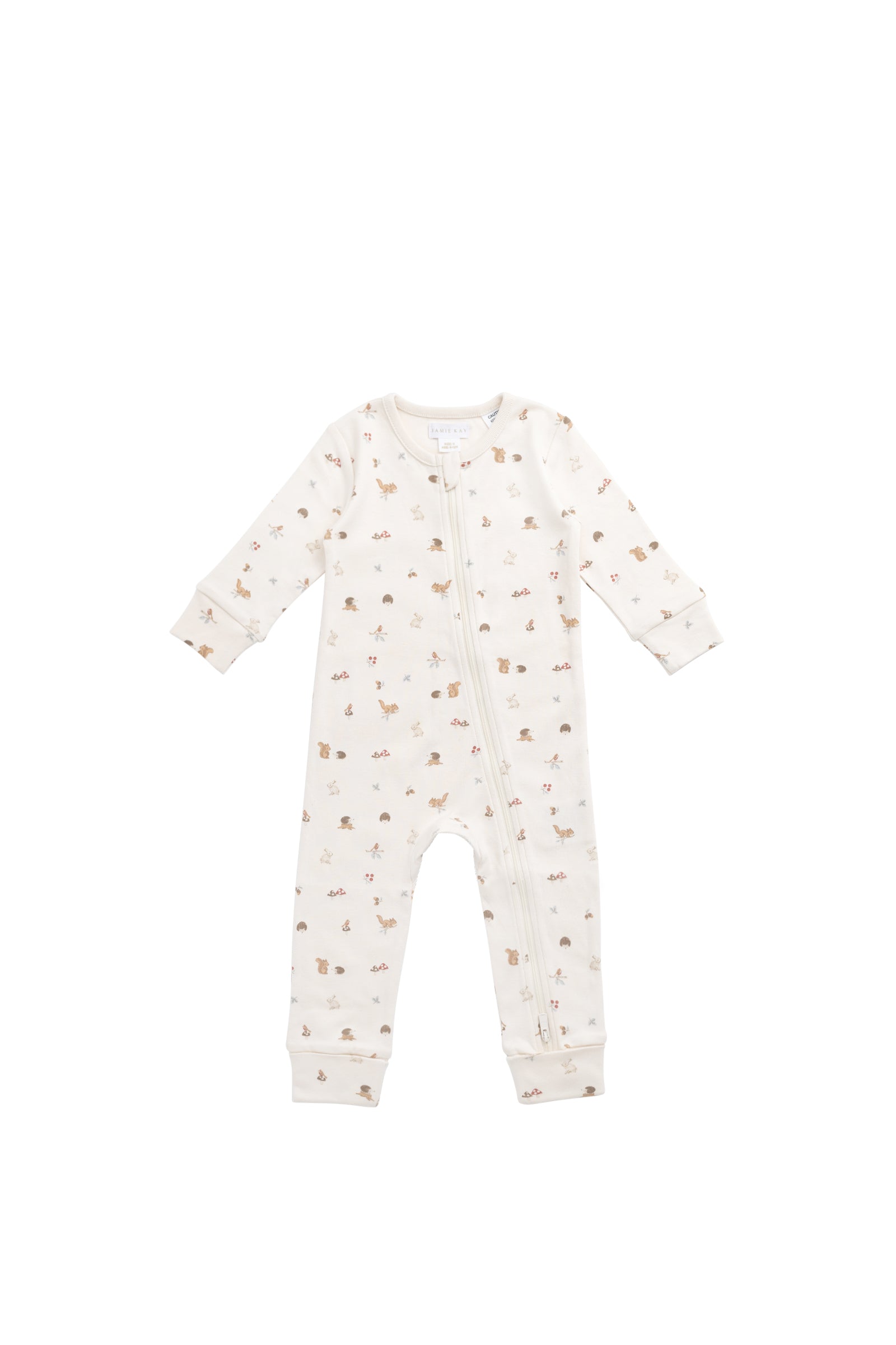 Organic Cotton Reese Zip Onepiece - Forest Gathering