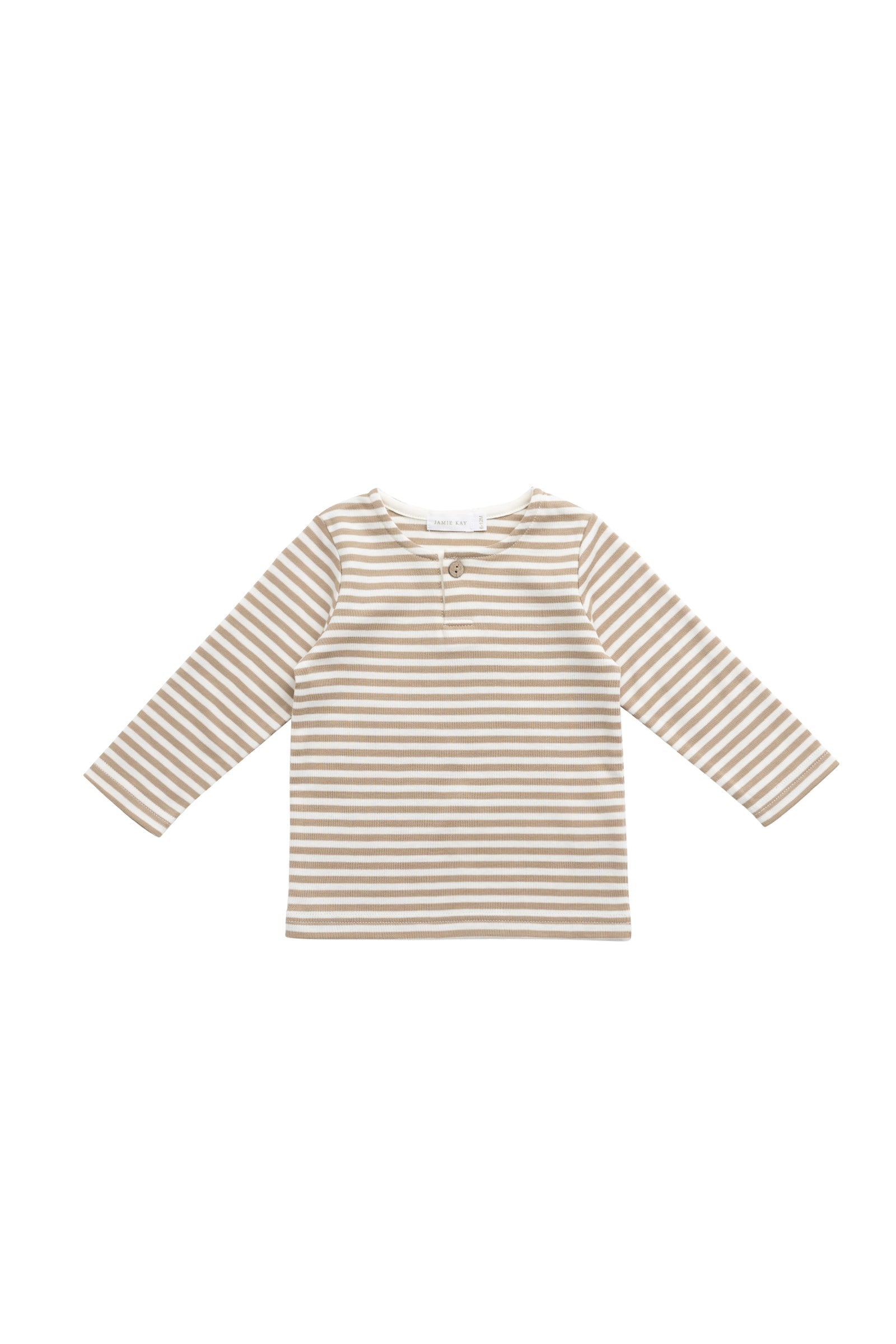 Pima Cotton Shae Top - Slim Stripe Brioche/Cloud