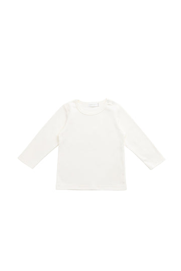 Pima Cotton Vinny Long Sleeve Top - Cloud