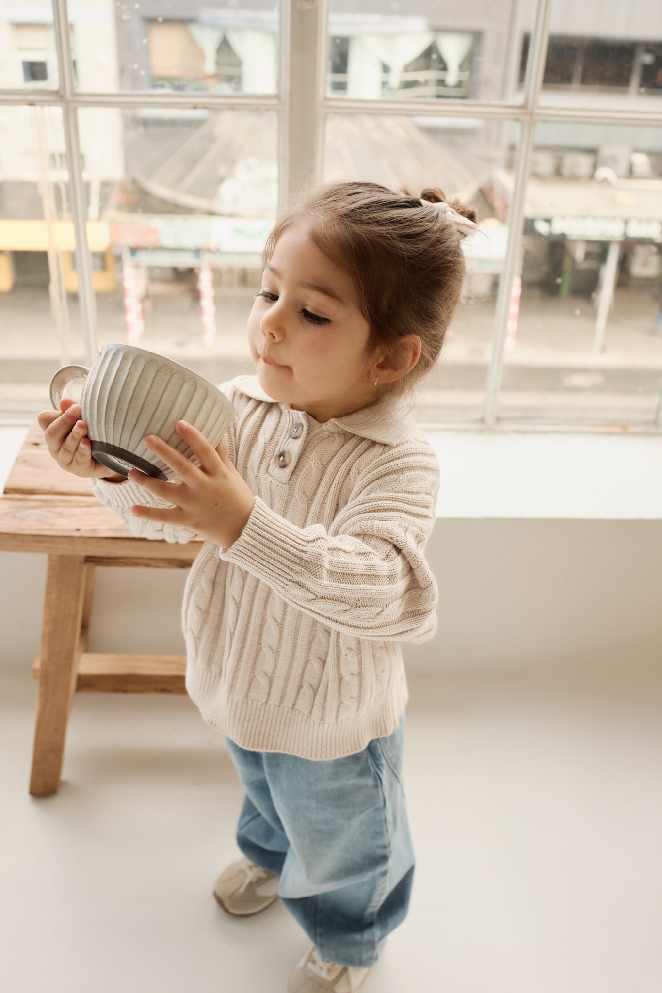 Wade Knitted Jumper - Cloud