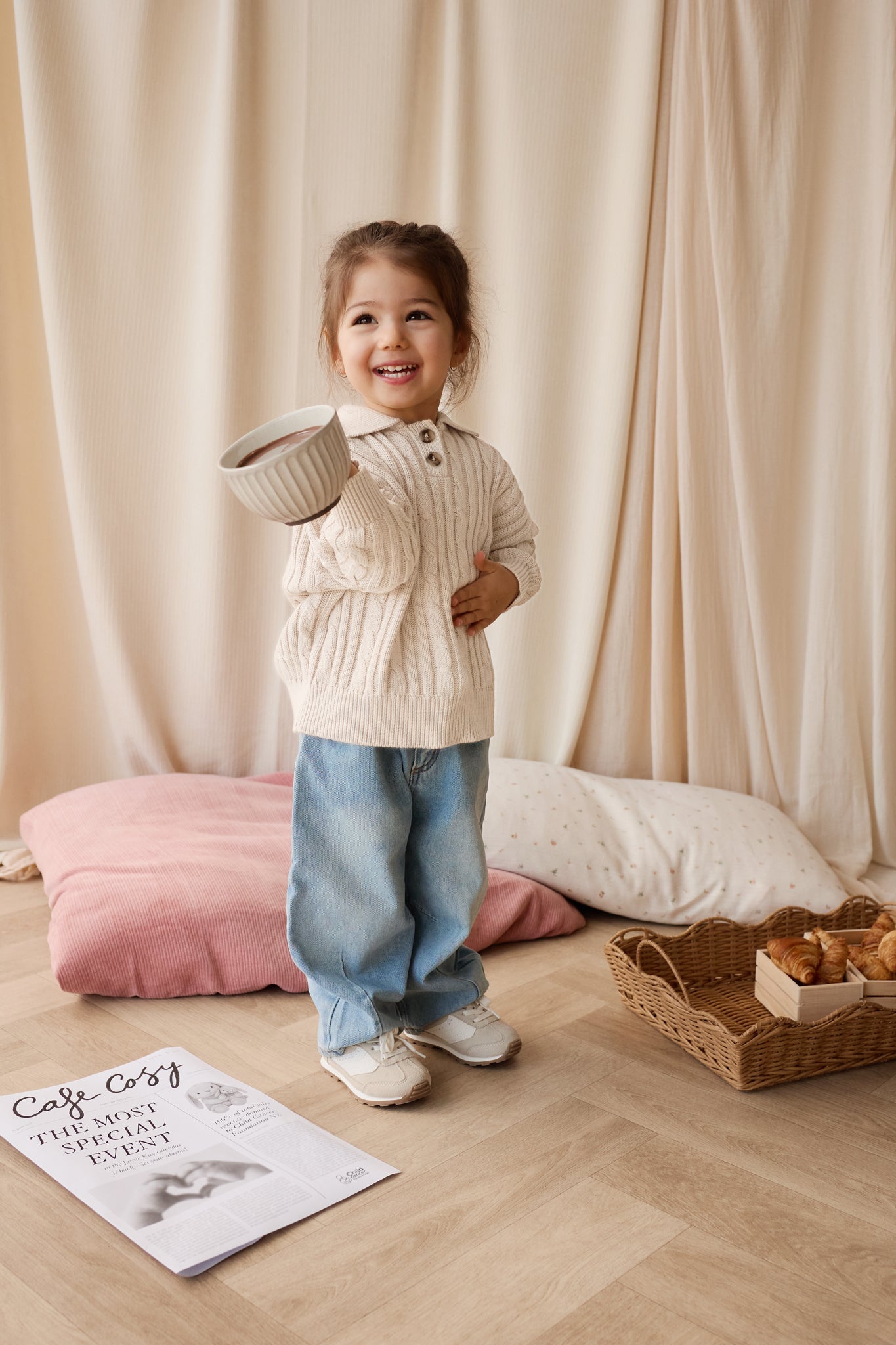 Wade Knitted Jumper - Cloud