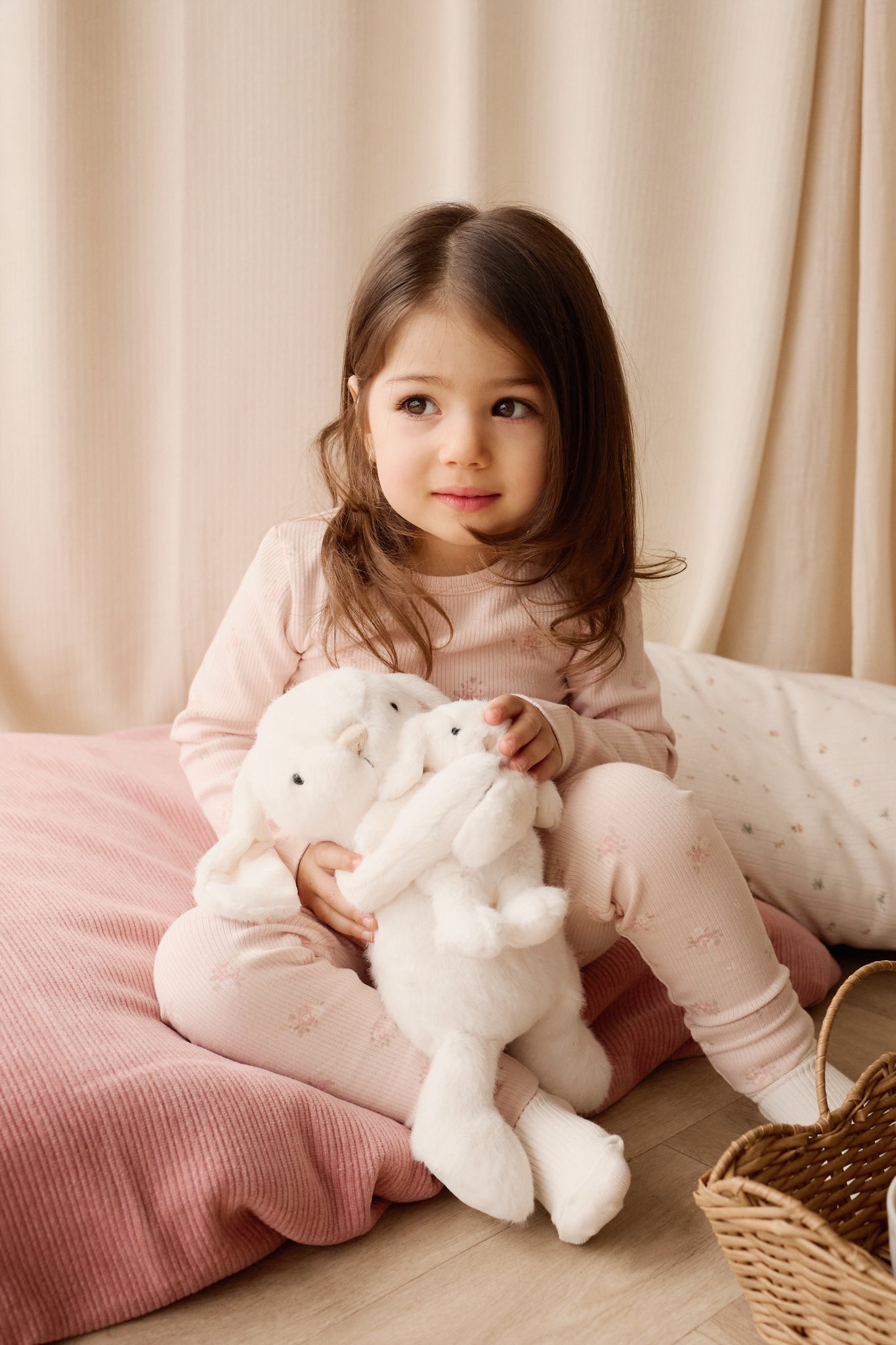 Organic Cotton Fine Rib Kayln Long Sleeve Pyjama Set - Simone Morganite