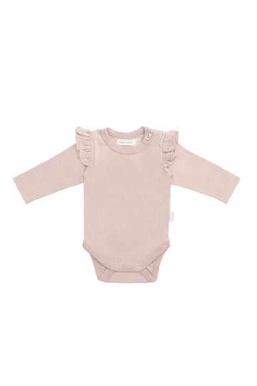 Organic Cotton Ana Bodysuit - Shell Pink