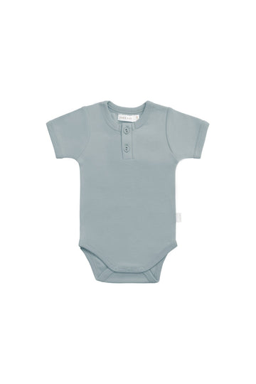 Organic Cotton Benny Tee Bodysuit - Pond