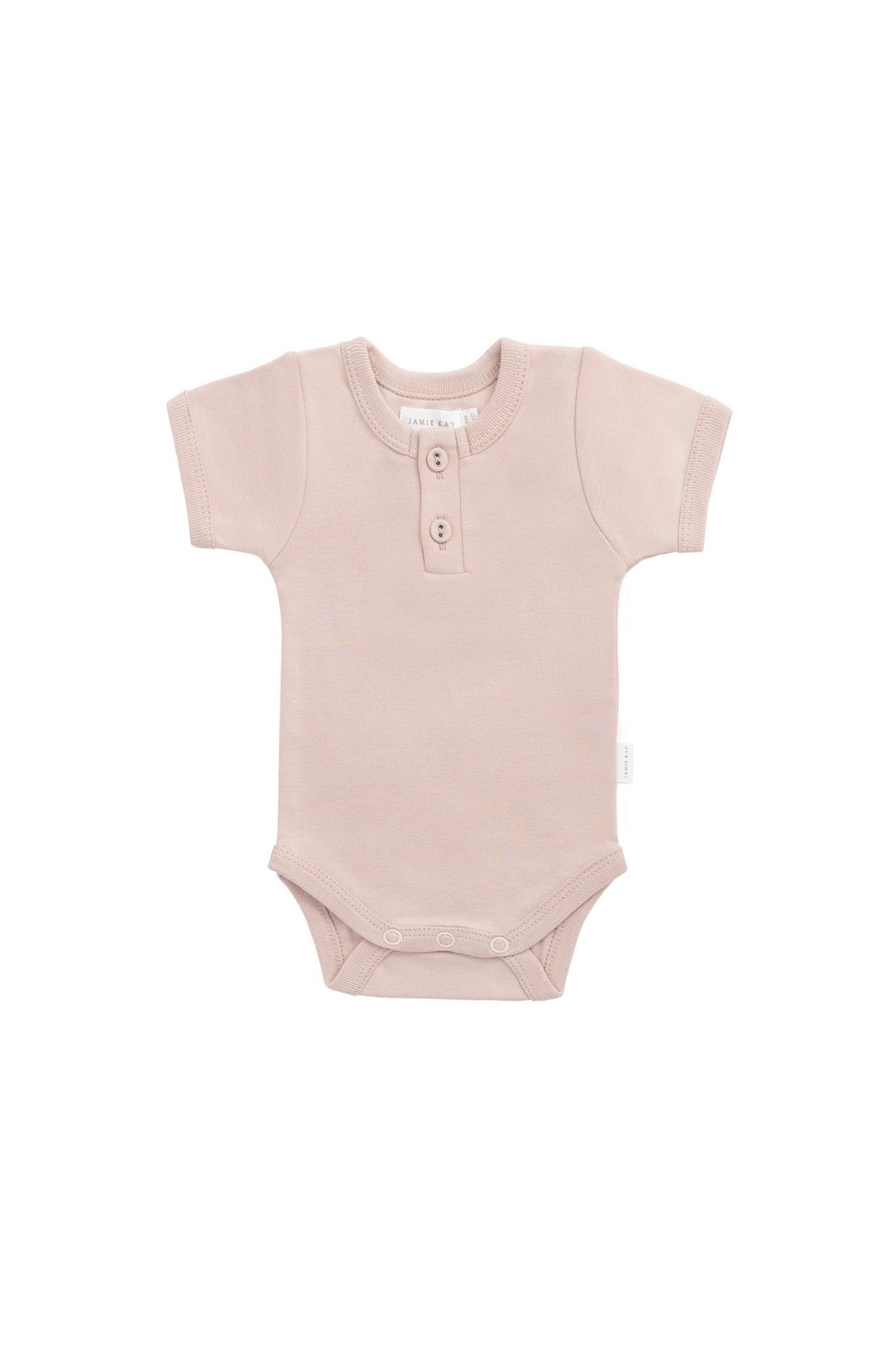 Organic Cotton Benny Tee Bodysuit - Shell Pink