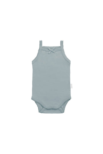 Organic Cotton Bridget Singlet Bodysuit - Pond