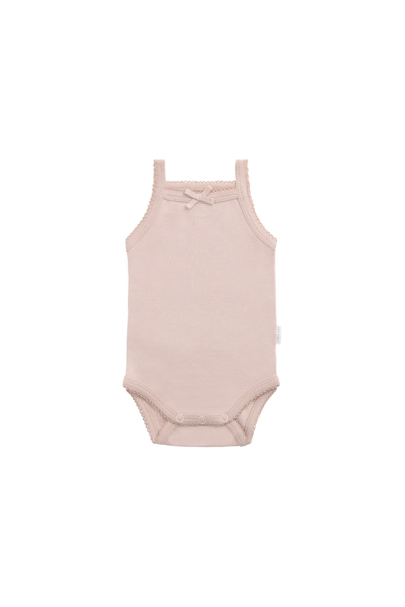 Organic Cotton Bridget Singlet Bodysuit - Shell Pink