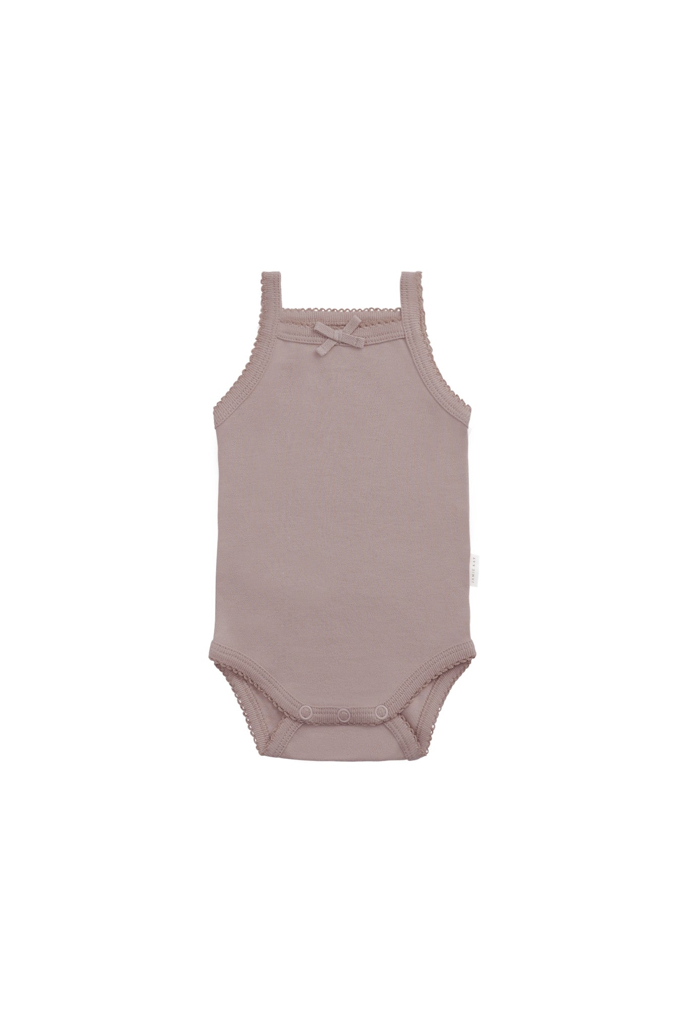 Organic Cotton Bridget Singlet Bodysuit - Softest Mauve