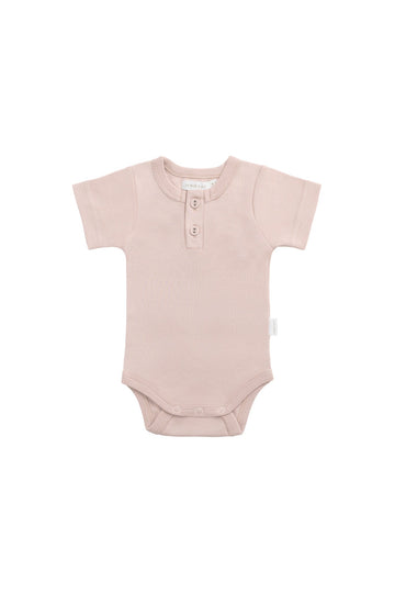 Organic Cotton Darcy Tee Bodysuit - Shell Pink