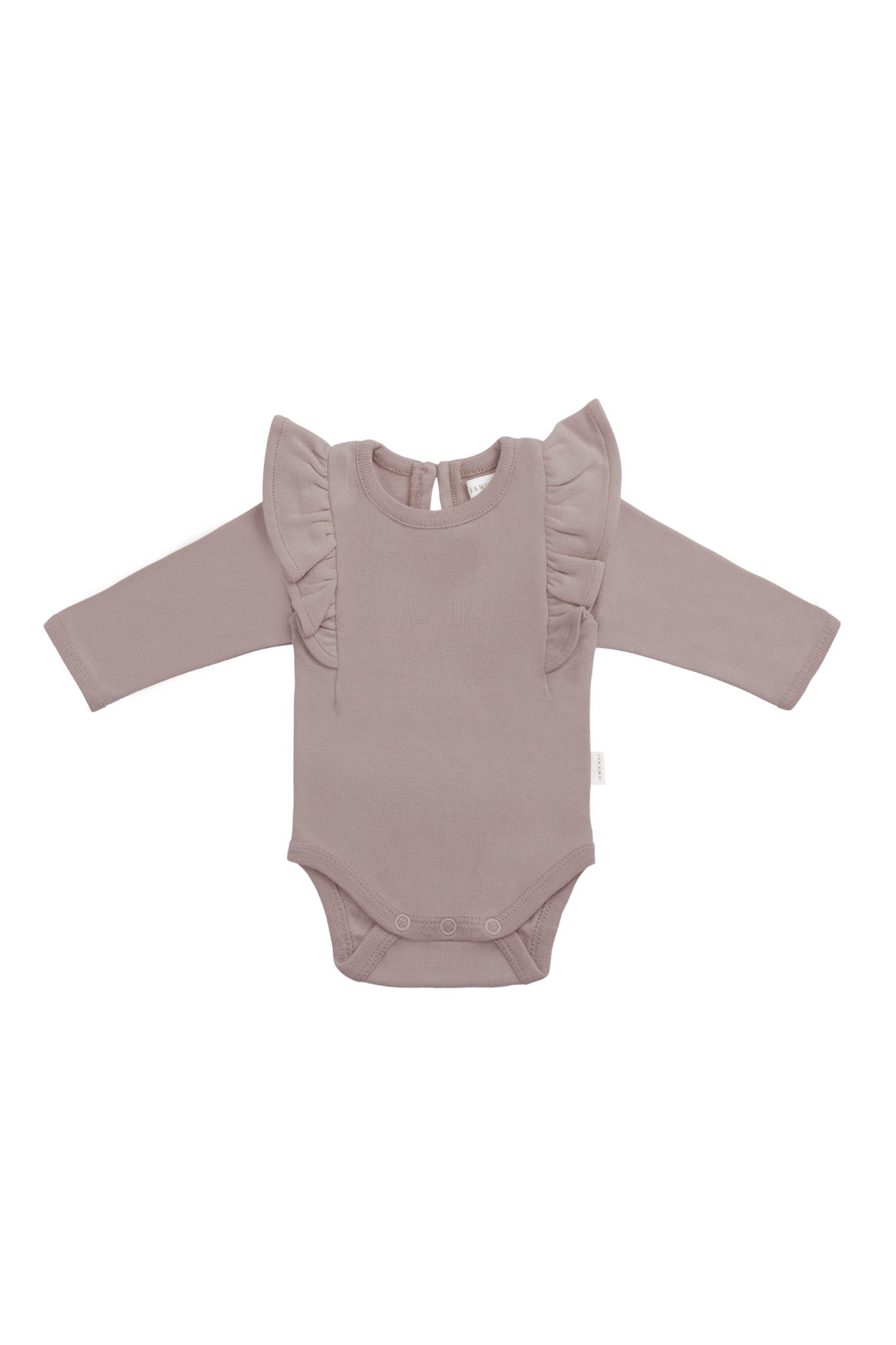 Organic Cotton Fleur Long Sleeve Bodysuit - Softest Mauve