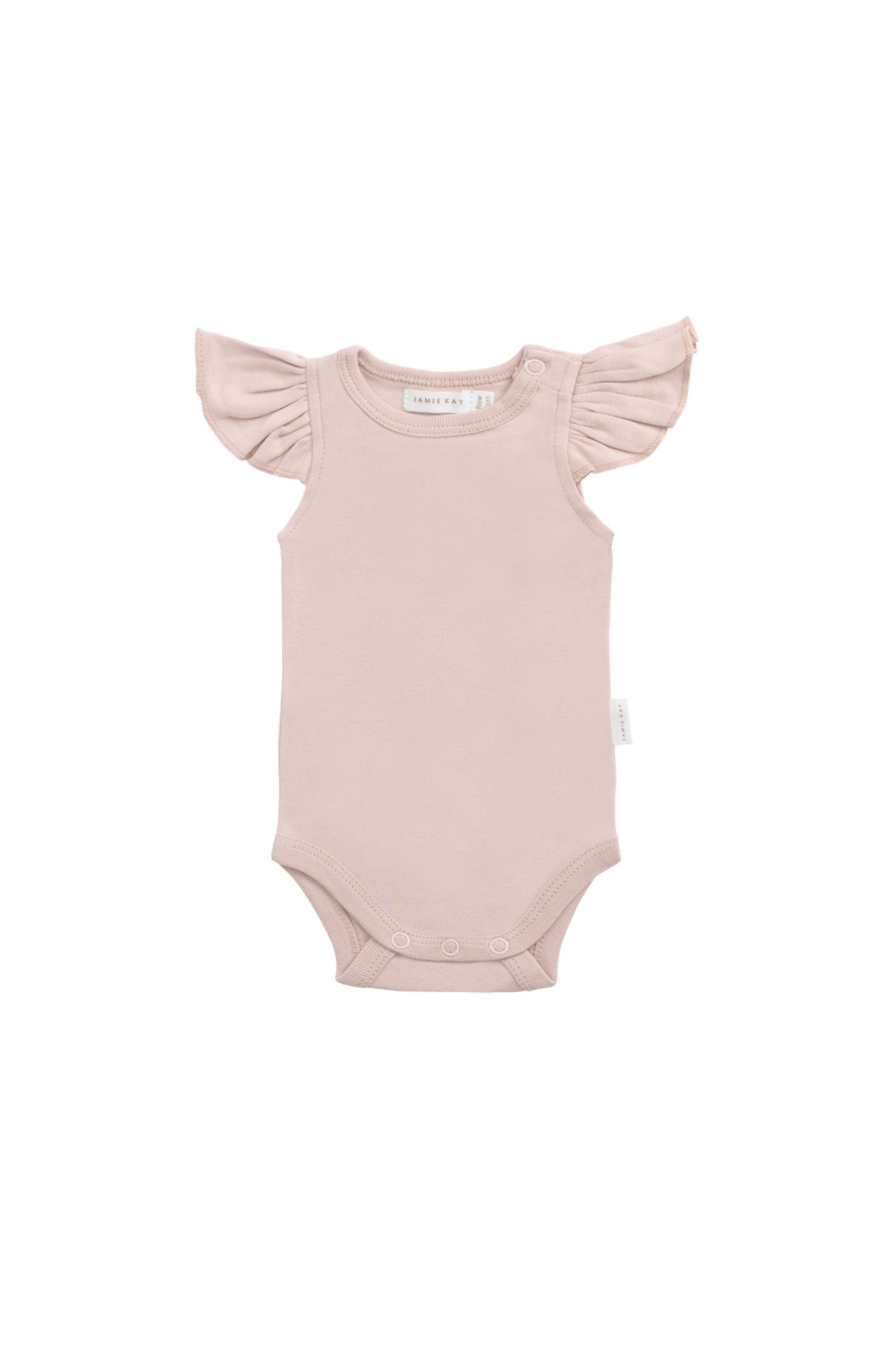 Organic Cotton Fleur Bodysuit - Shell Pink