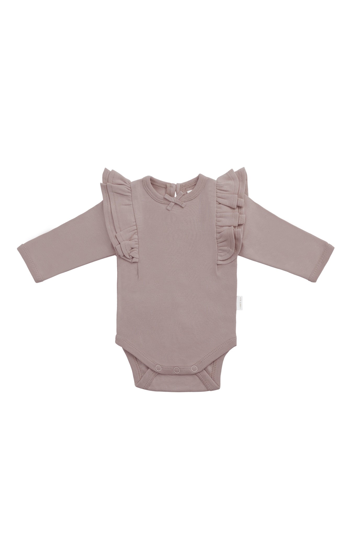 Organic Cotton Maddie Long Sleeve Bodysuit - Softest Mauve