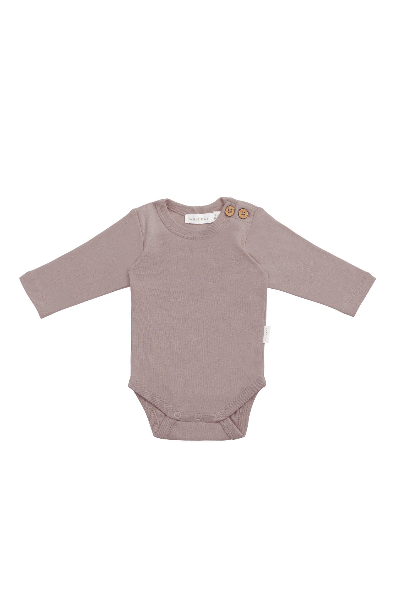 Organic Cotton Marlo Long Sleeve Bodysuit - Softest Mauve