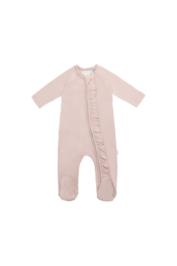 Organic Cotton Melanie Zip Onepiece - Shell Pink