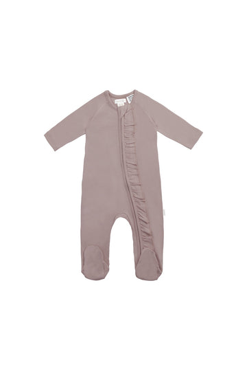 Organic Cotton Melanie Zip Onepiece - Softest Mauve