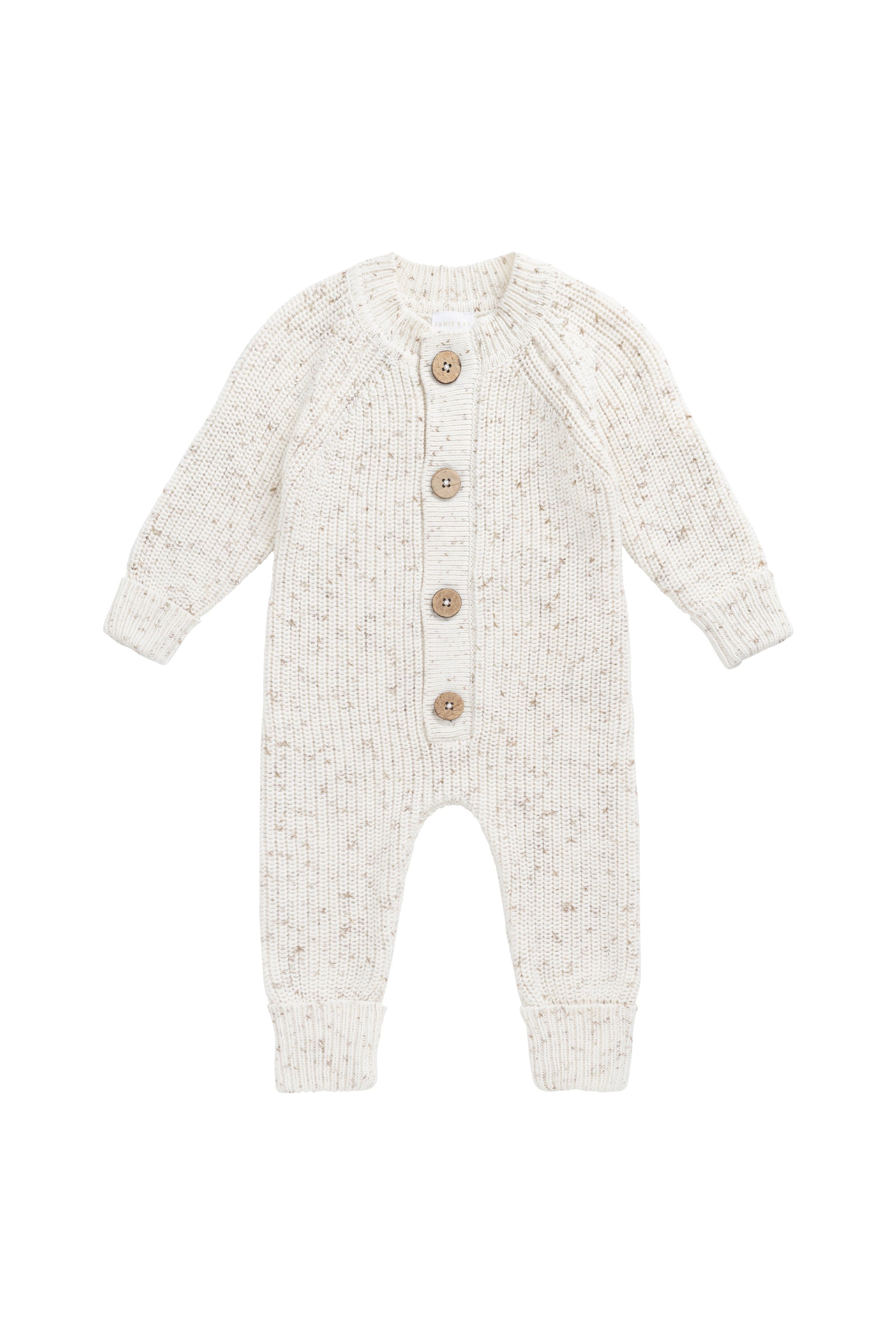Alfie Knitted Onepiece - Oatmeal Hay Fleck