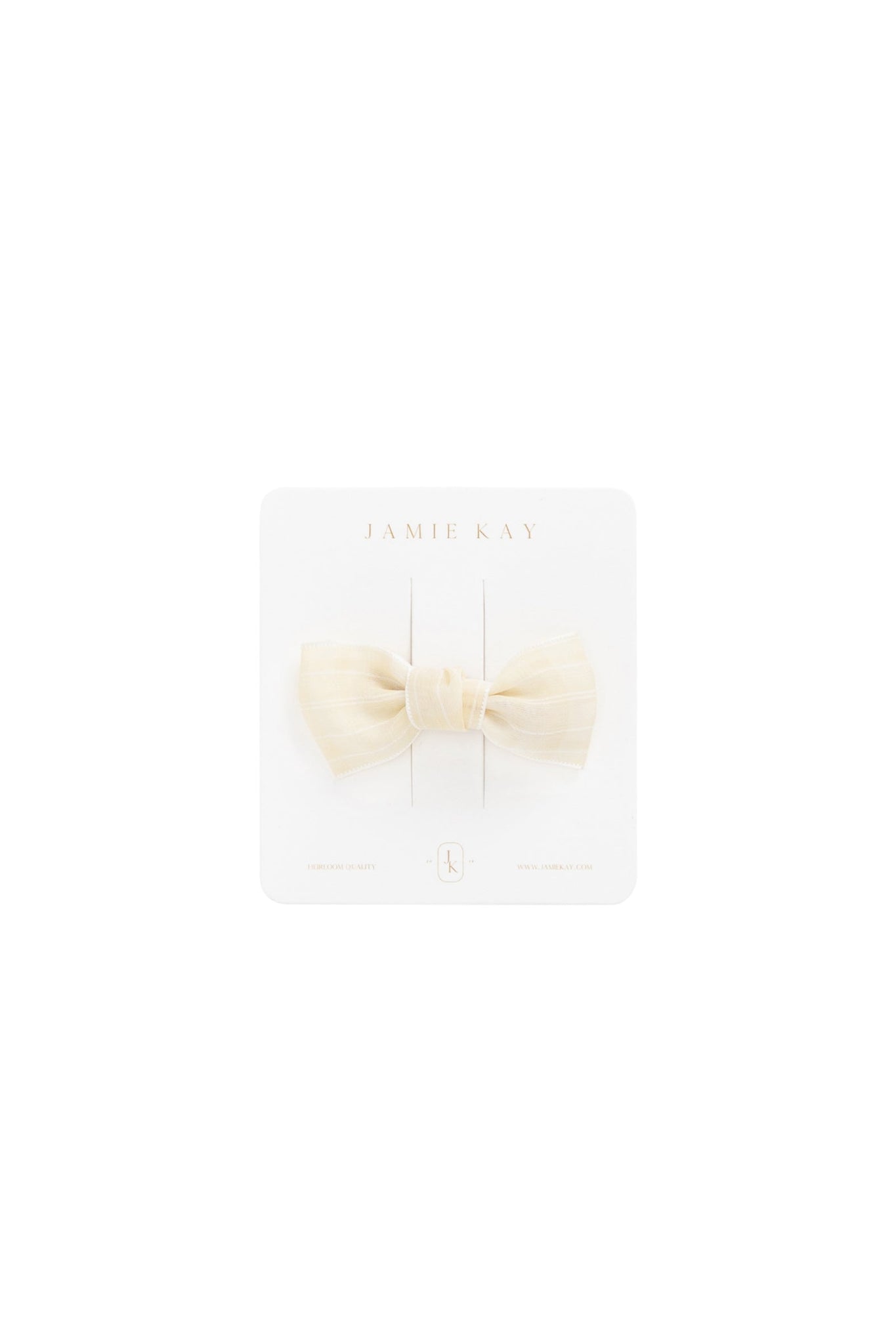 Chloe Gingham Bow - Winter White