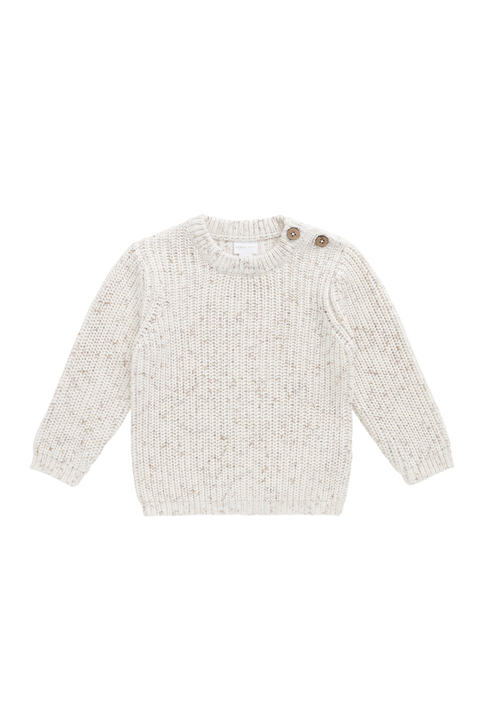Harry Knit Jumper - Oatmeal Hay Fleck