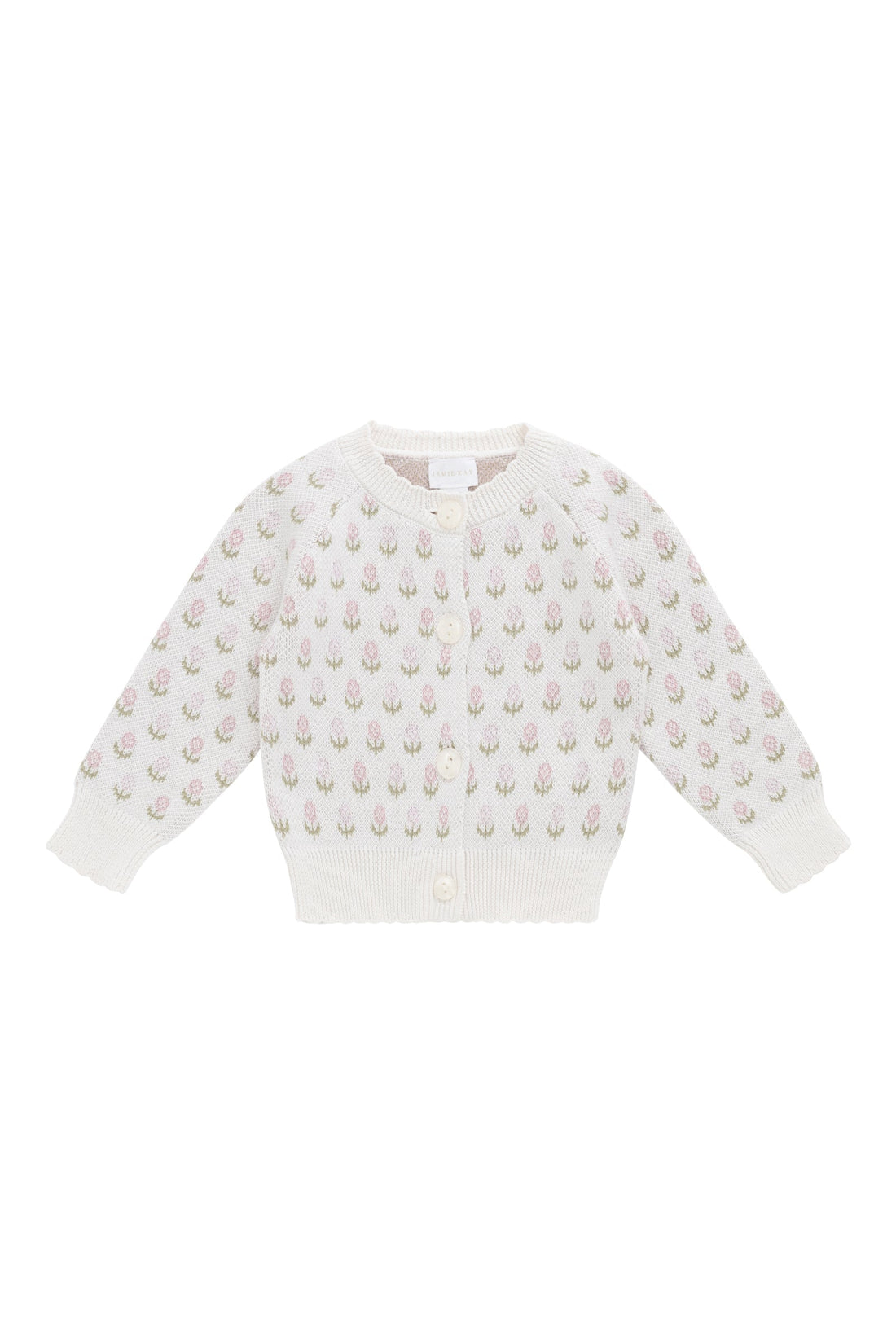 Olivia Cardigan - Olivia Jacquard Slightly Pink