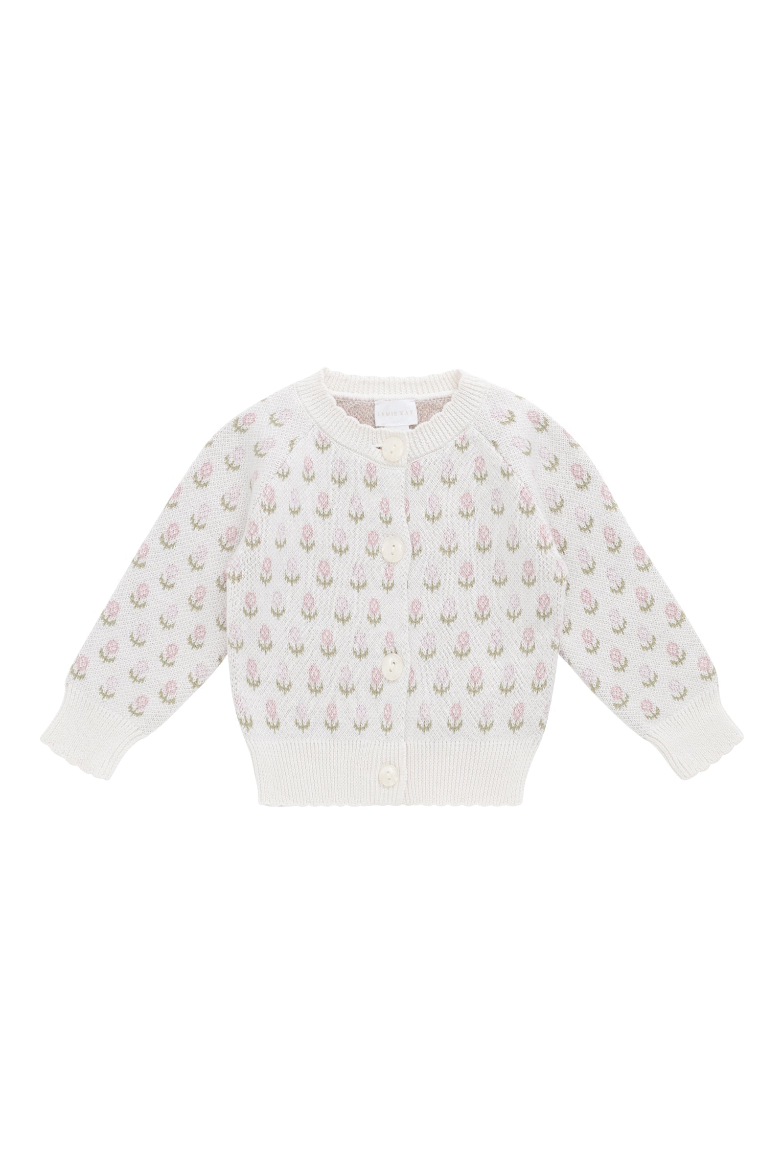 Olivia Cardigan - Olivia Jacquard Slightly Pink