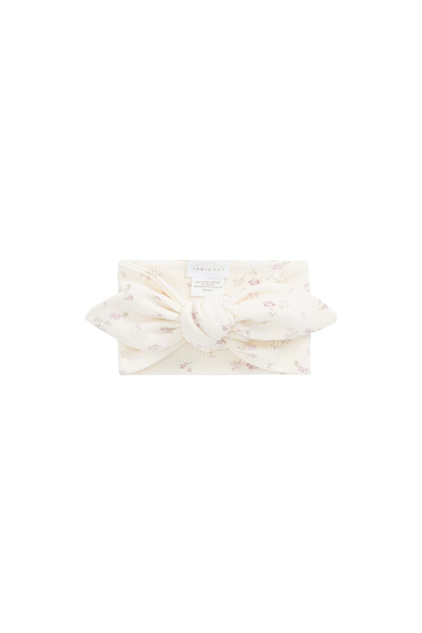 Organic Cotton Fine Rib Headband - Caroline Egret