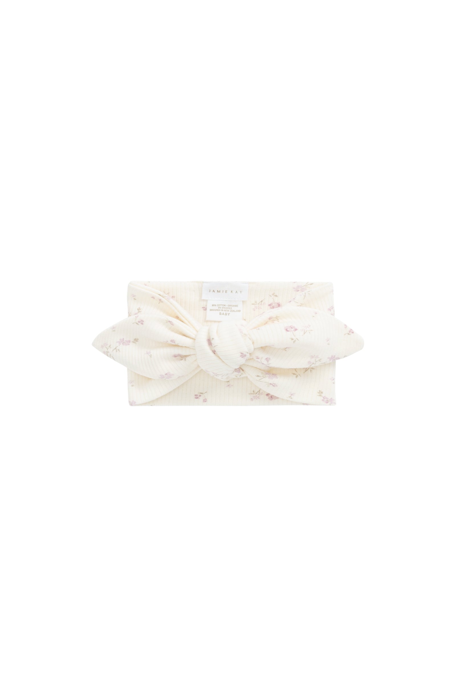 Organic Cotton Fine Rib Headband - Caroline Egret