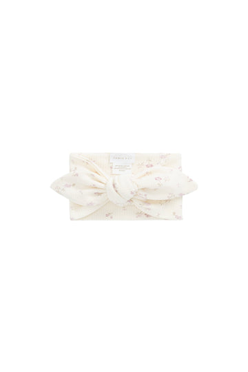 Organic Cotton Fine Rib Headband - Caroline Egret