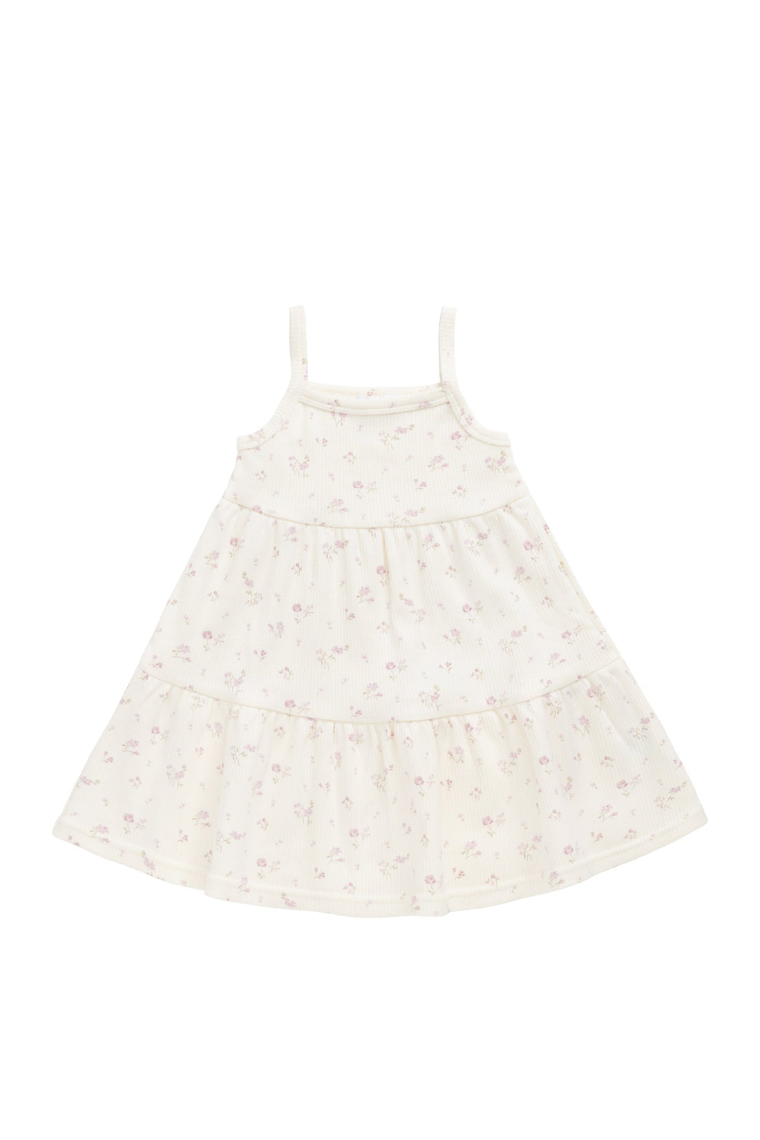 Organic Cotton Fine Rib Matilda Dress - Caroline Egret