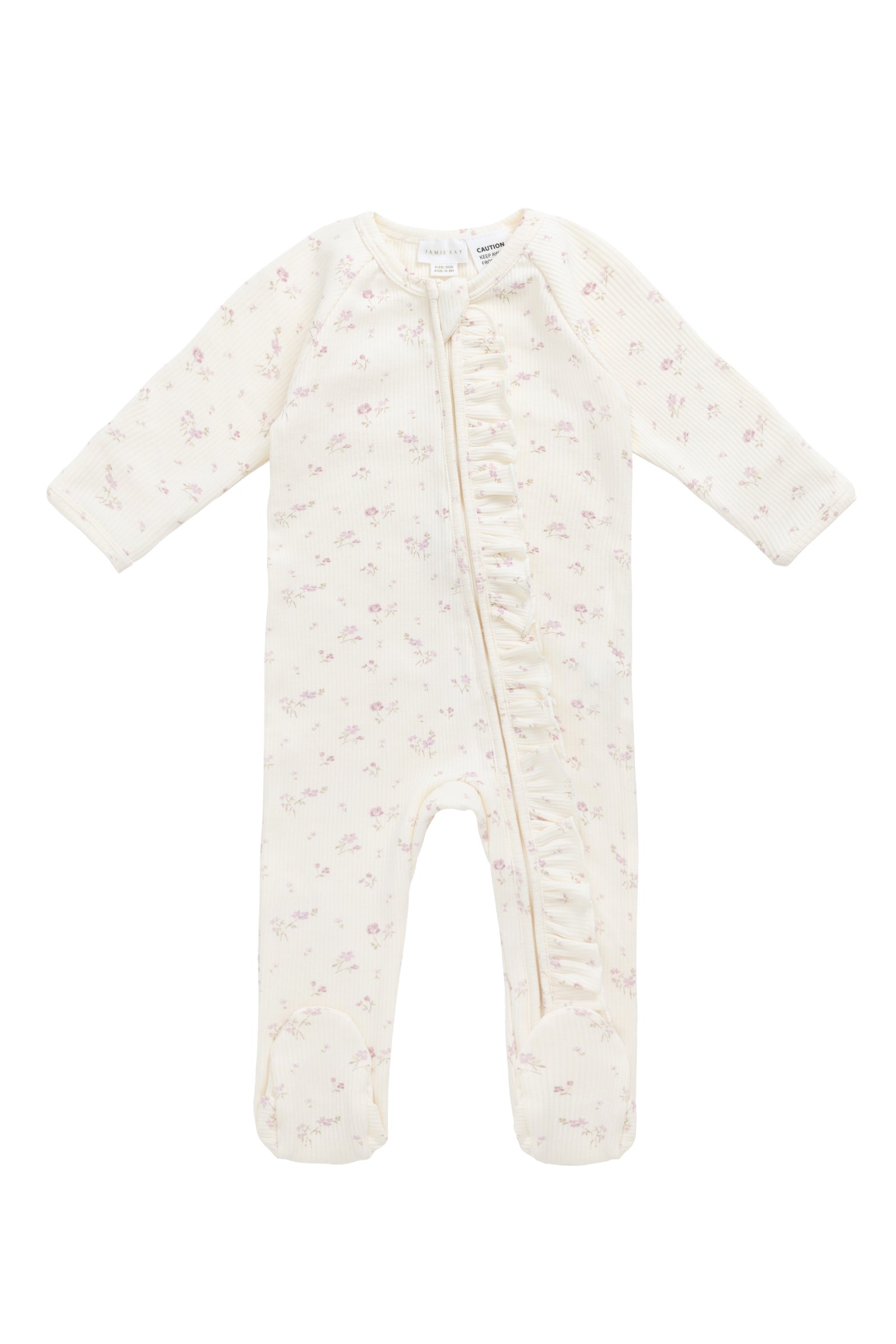 Organic Cotton Fine Rib Melanie Onepiece - Caroline Egret