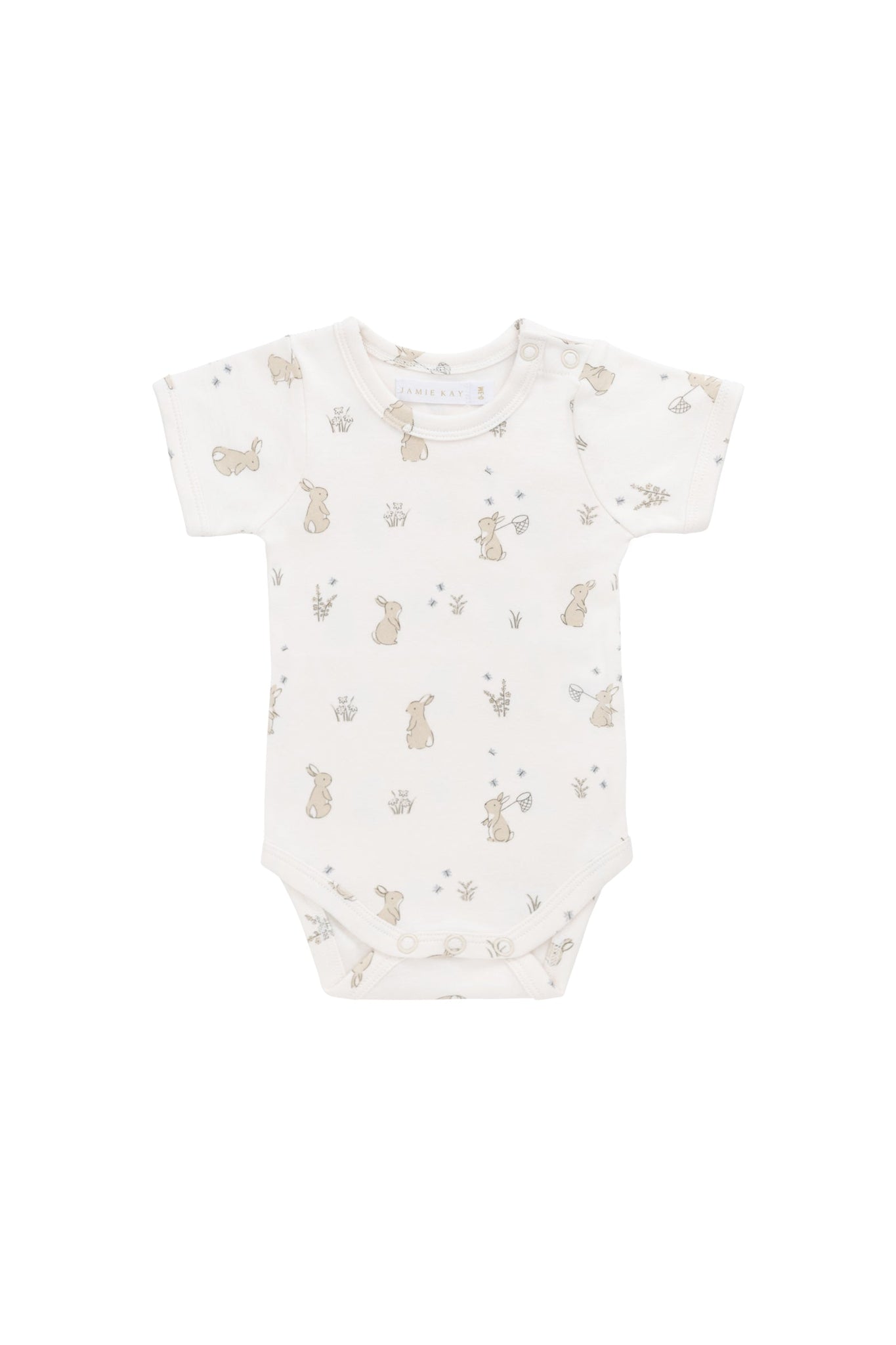 Organic Cotton Hudson Short Sleeve Bodysuit - Lapin Jardin
