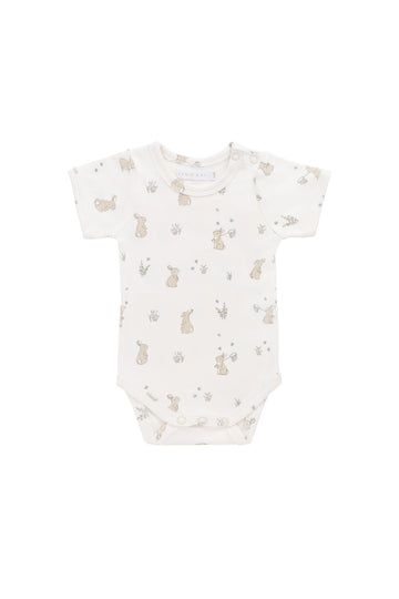 Organic Cotton Hudson Short Sleeve Bodysuit - Lapin Jardin