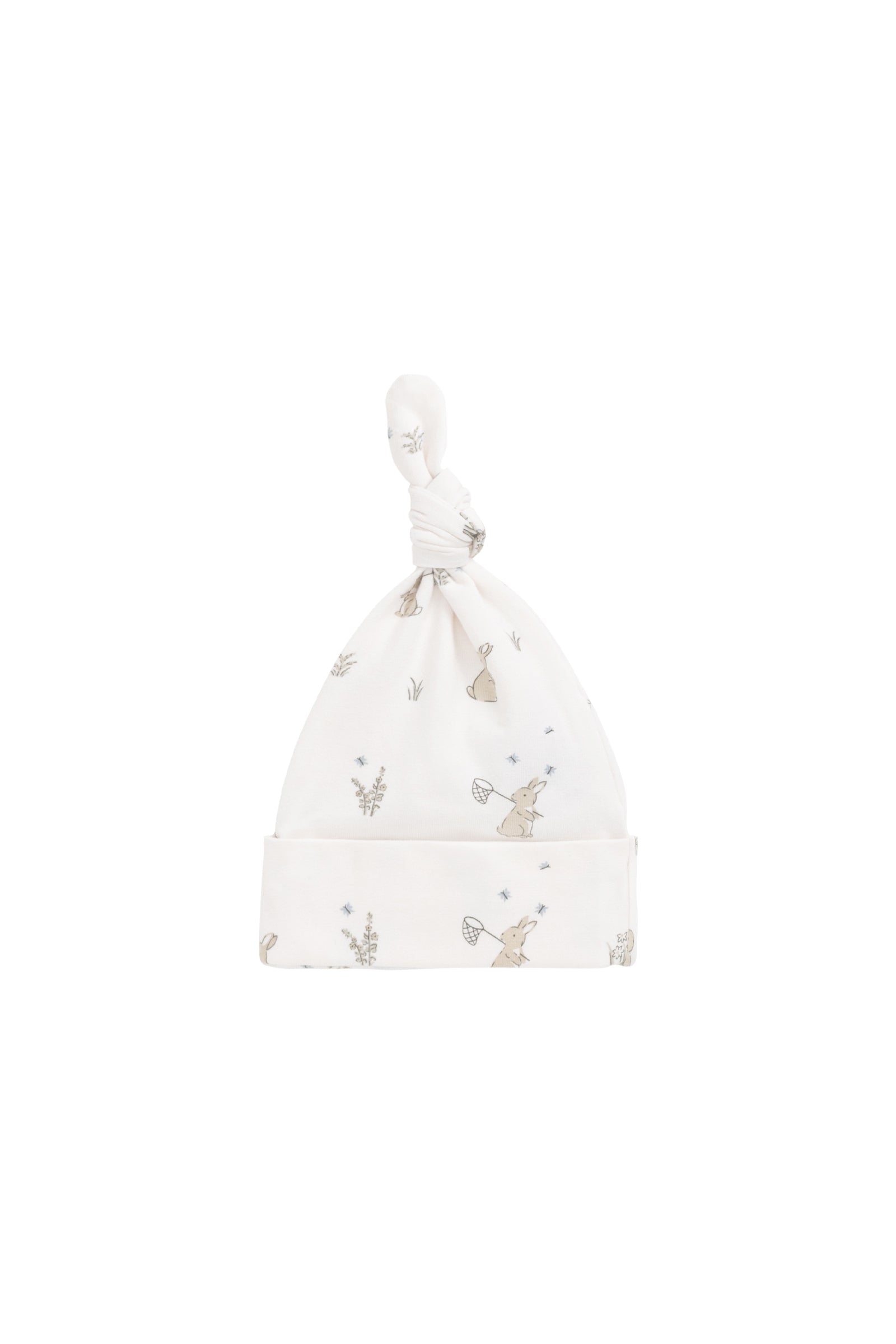 Organic Cotton Knot Beanie - Lapin Jardin