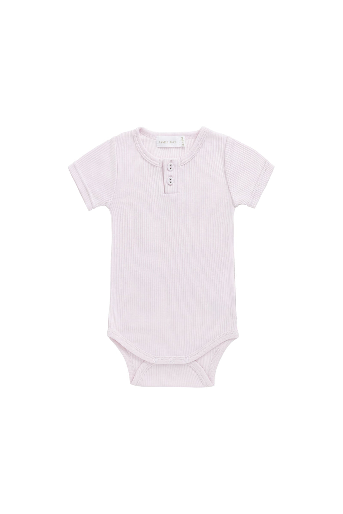 Organic Cotton Modal Darcy Rib Tee Bodysuit - Cassia