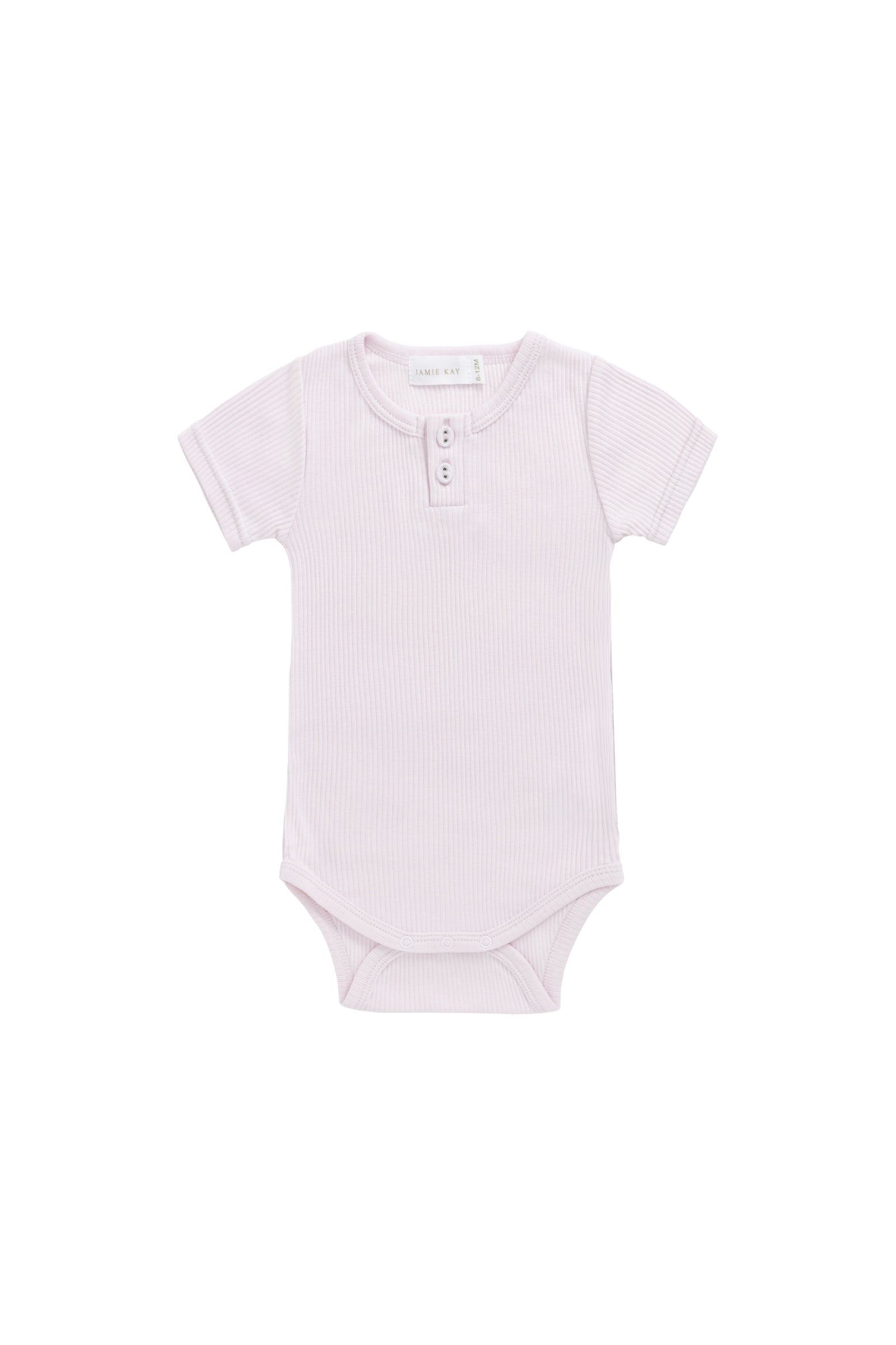 Organic Cotton Modal Darcy Rib Tee Bodysuit - Cassia