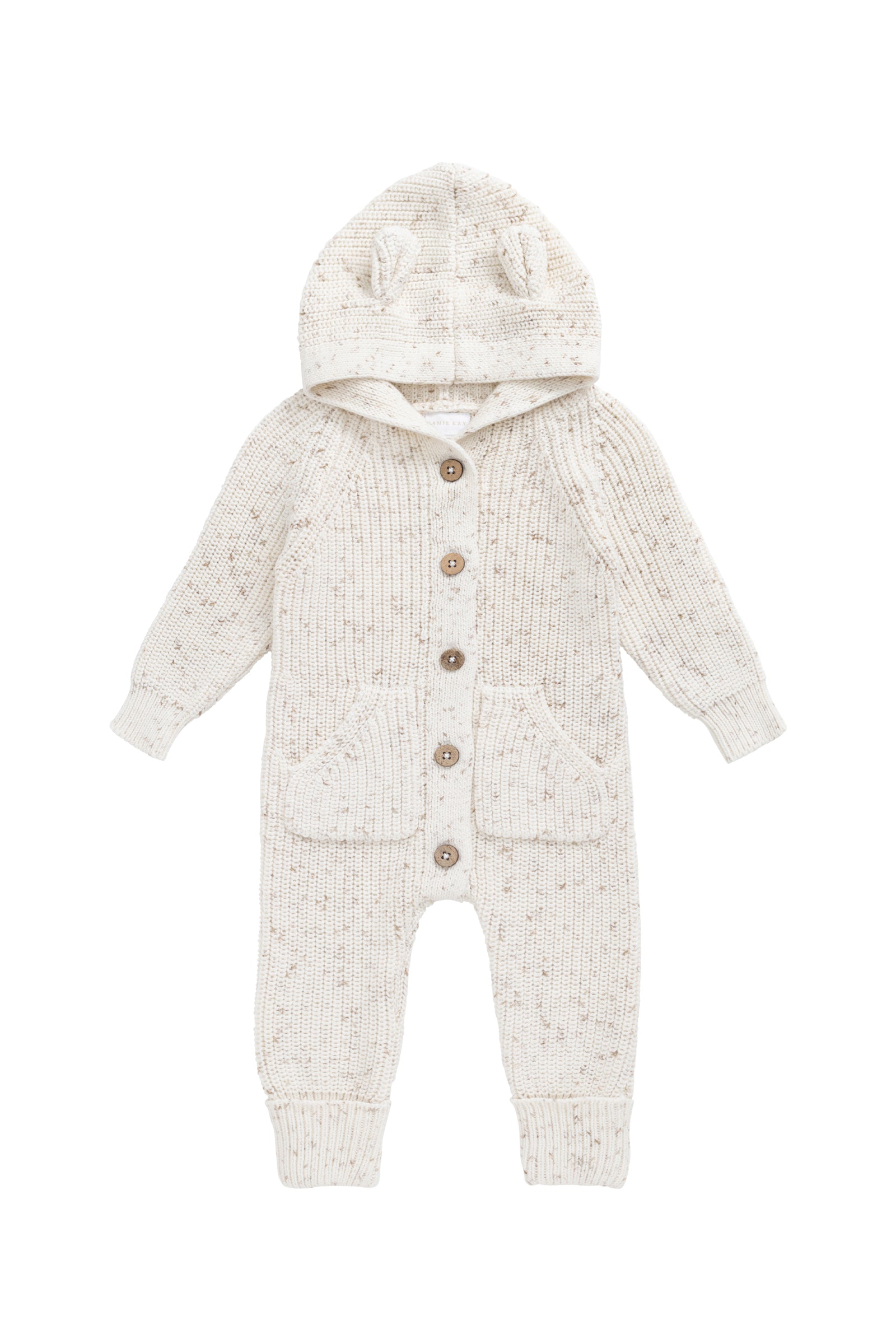 Bear Knit Onepiece - Pistachio Fleck