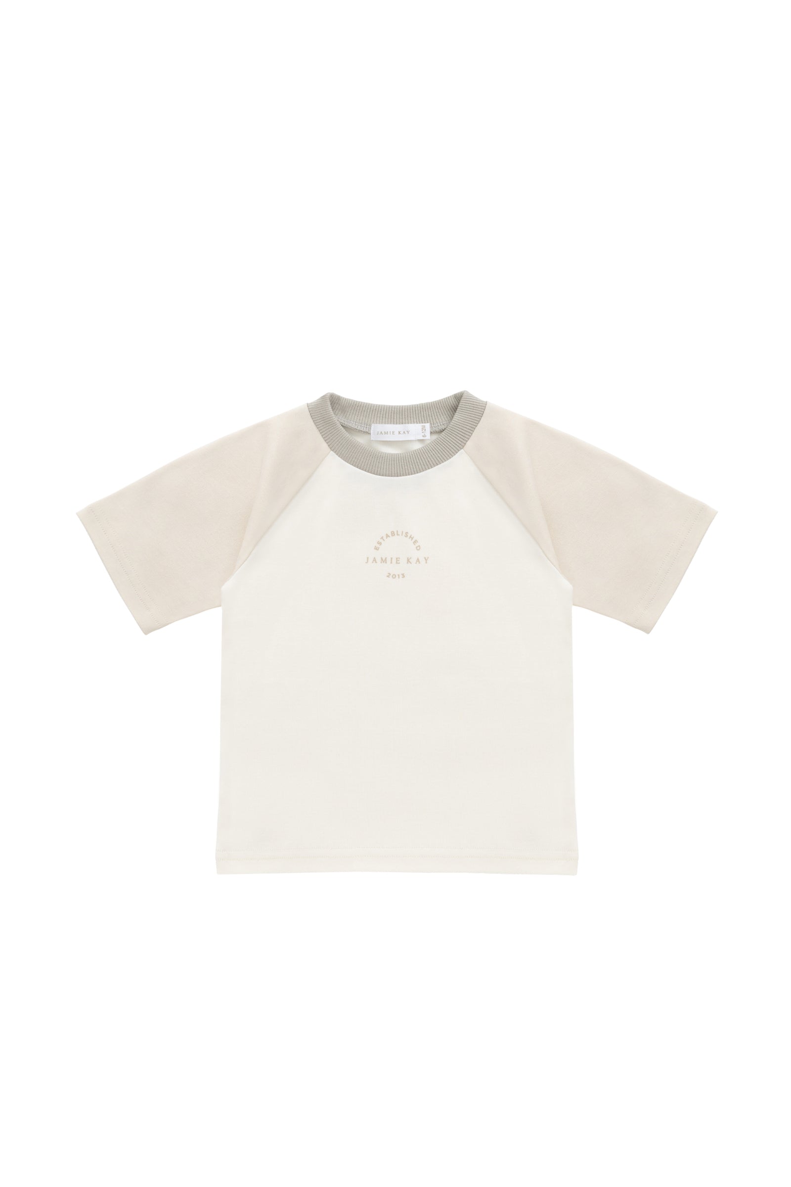 Pima Cotton Dax Tee - Cloud/Oat JK Established