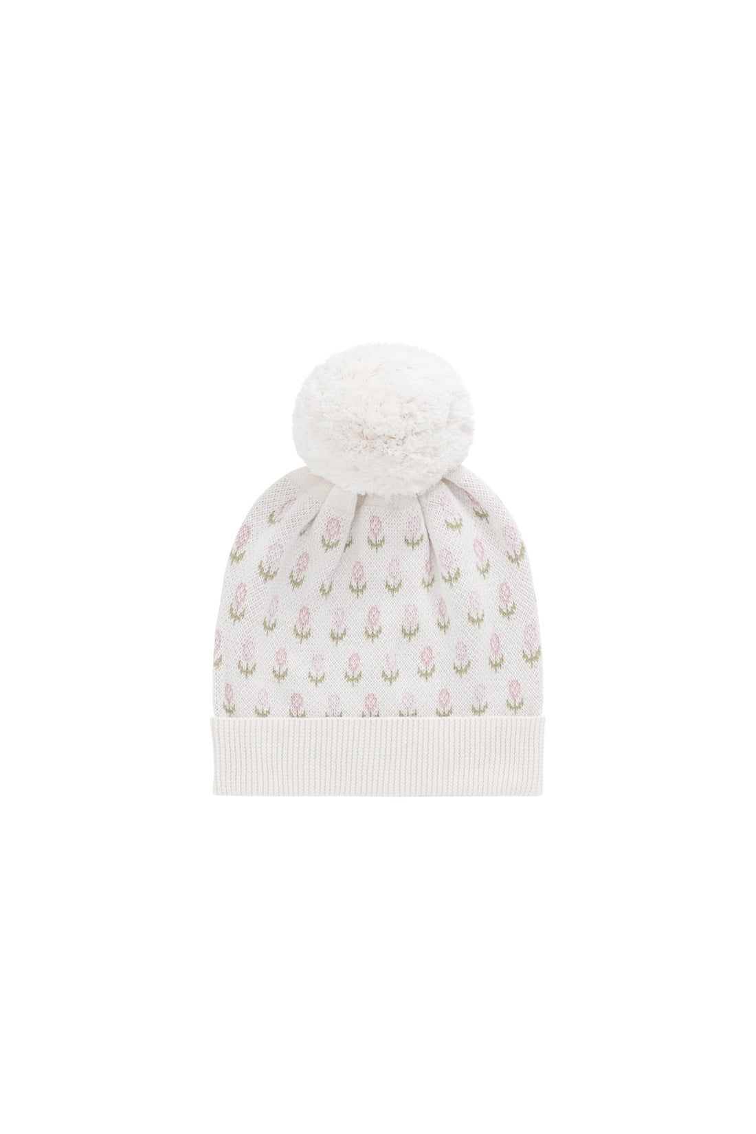 Savannah Beanie - Olivia Jacquard Slightly Pink