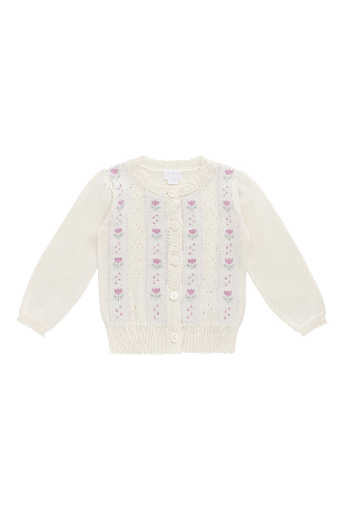 Willow Cardigan - Willow Jacquard Parchment