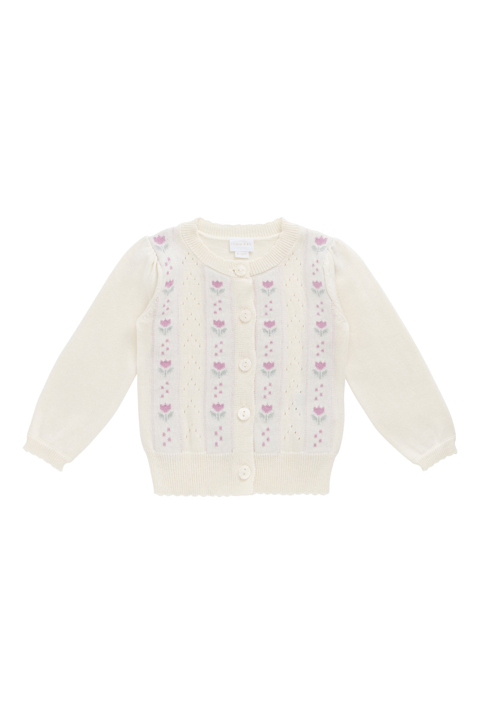 Willow Cardigan - Willow Jacquard Parchment