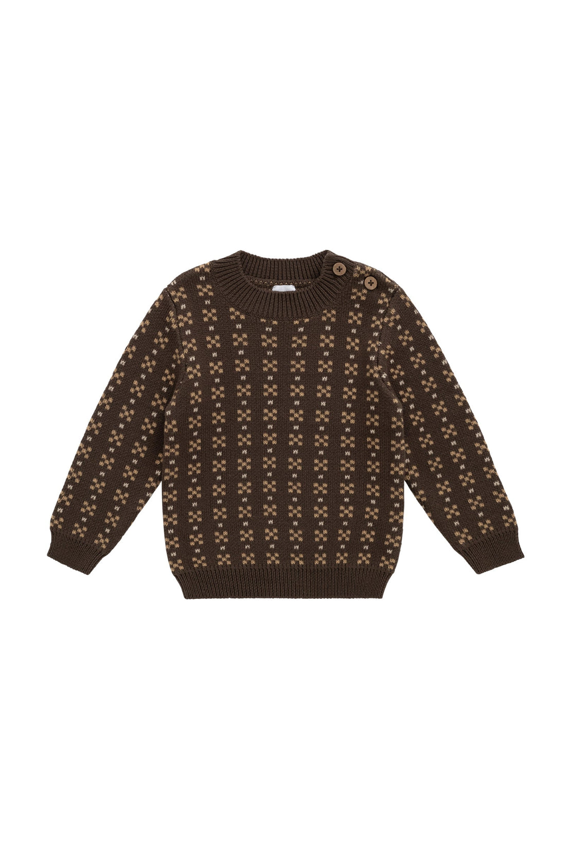 Bertie Knit Jumper - Fairisle Desert Palm