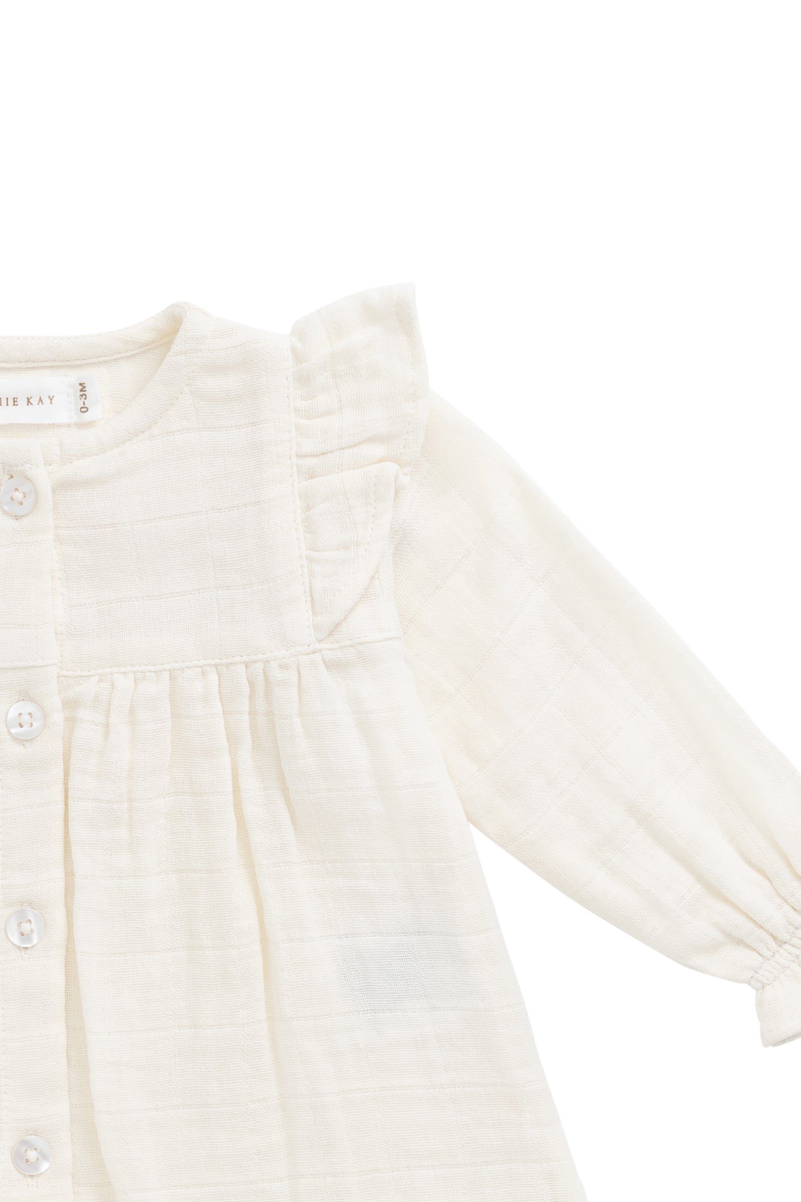 Organic Cotton Muslin Ava Blouse - Parchment