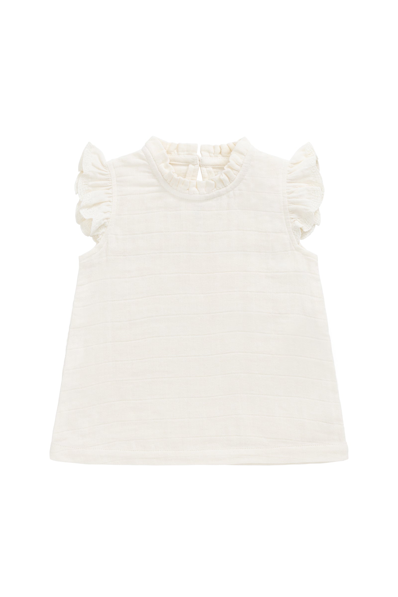Organic Cotton Muslin EdithTop - Parchment