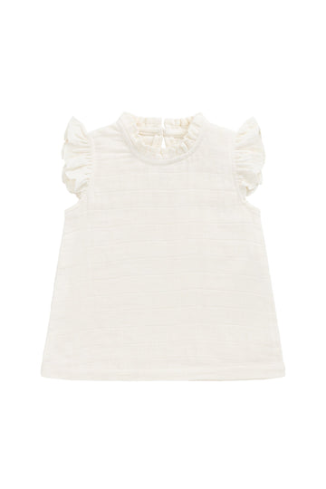 Organic Cotton Muslin EdithTop - Parchment