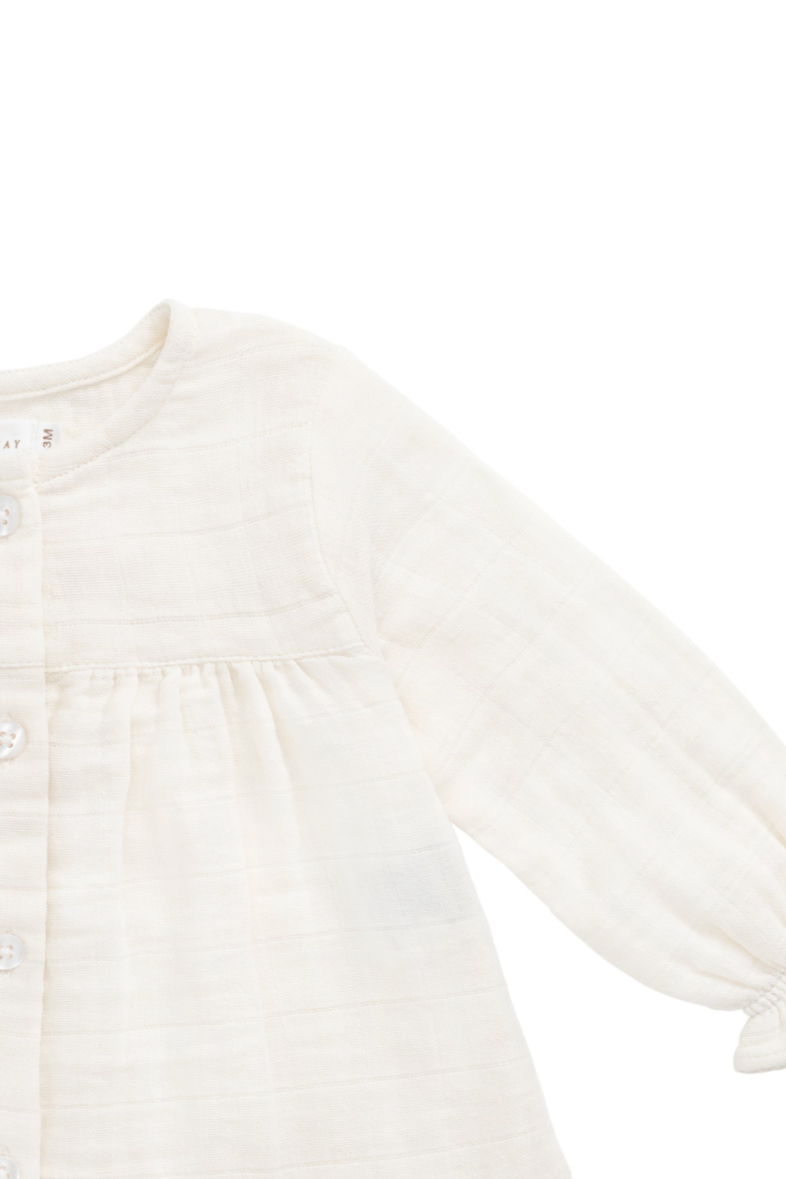 Organic Cotton Muslin Eloise Top - Parchment
