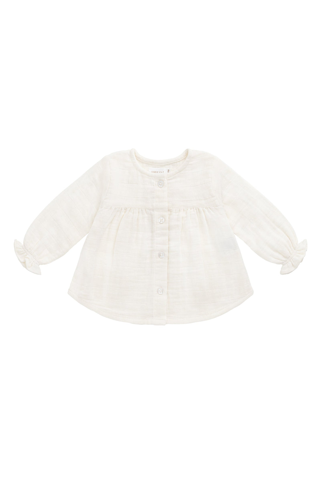 Organic Cotton Muslin Eloise Top - Parchment