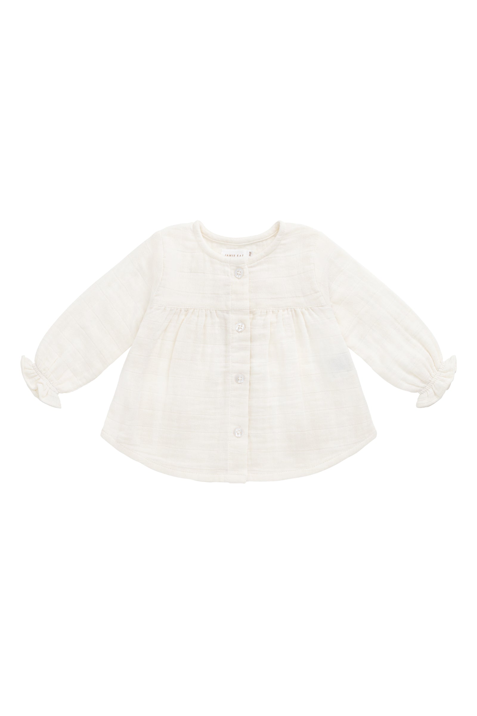 Organic Cotton Muslin Eloise Top - Parchment