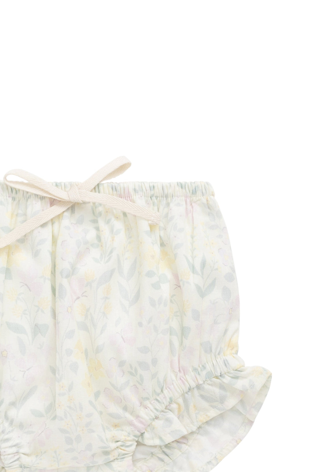 Organic Cotton Voile Frill Bloomer - Daphne Egret
