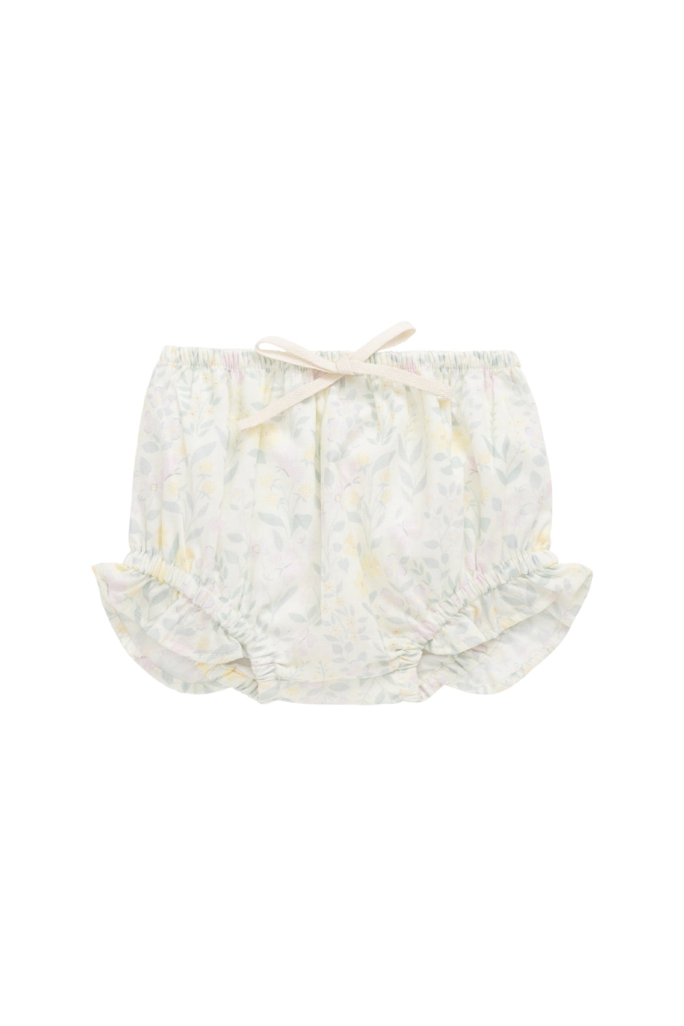 Organic Cotton Voile Frill Bloomer - Daphne Egret